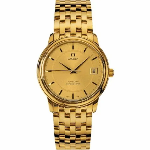 Omega De Ville Prestige Automatic 34.7 Yellow Gold / Champagne / Bracelet 4100.11.00 (41001100)